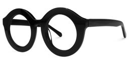 Vilmary Round Black Glasses1