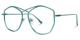 Raven Geometric Green Glasses1