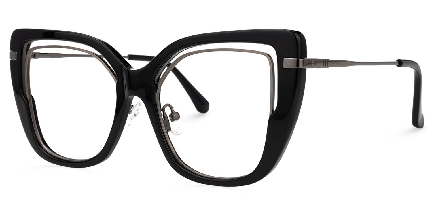 Celene Square Black Glasses | ZEELOOL Canada1