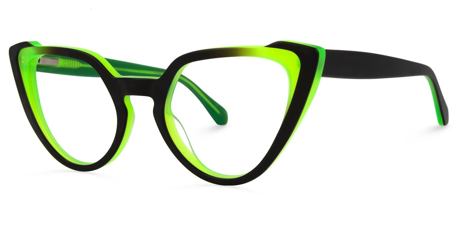 Harrison Cateye Green Glasses | ZEELOOL Canada1