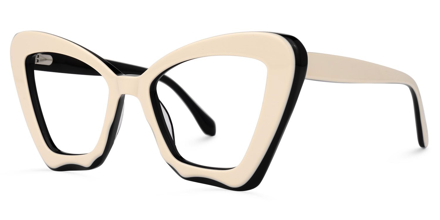 Pauline Cateye Milky Glasses | ZEELOOL Canada1