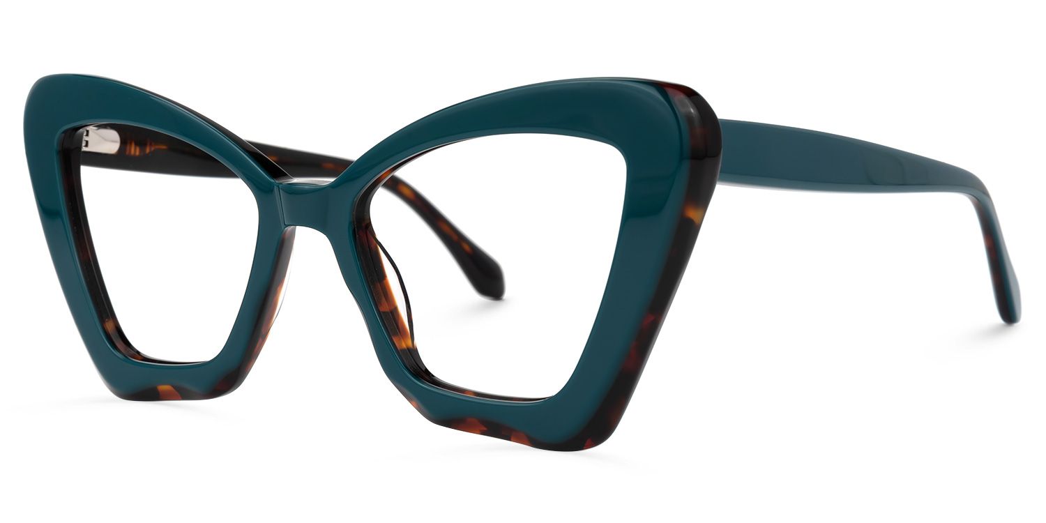 Pauline Cateye Green Glasses | ZEELOOL Canada1