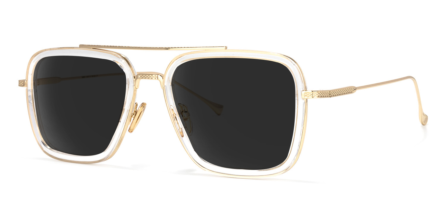 ZEELOOL Gifford Aviator Crystal Sunglasses