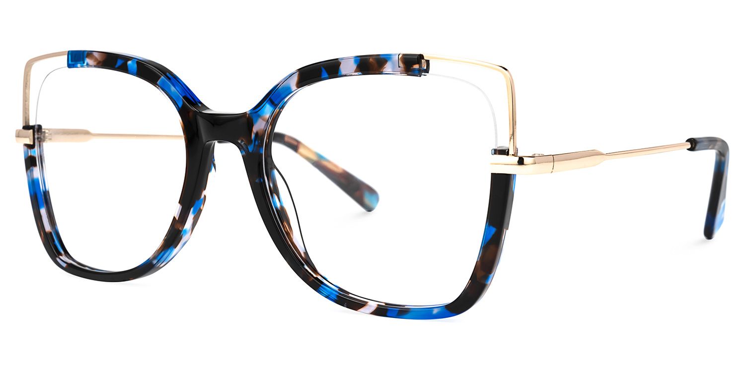Tuyen Square Blue-Tortoise Glasses | ZEELOOL Canada1