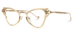 Marimar Geometric Gold Glasses1
