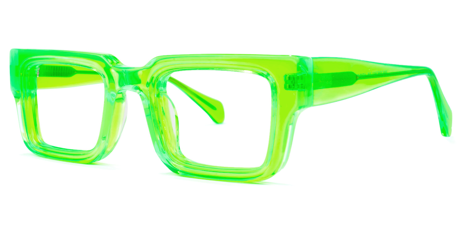 Glaucia Square Green Glasses | ZEELOOL Canada1