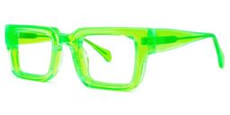 Glaucia Square Green Glasses1
