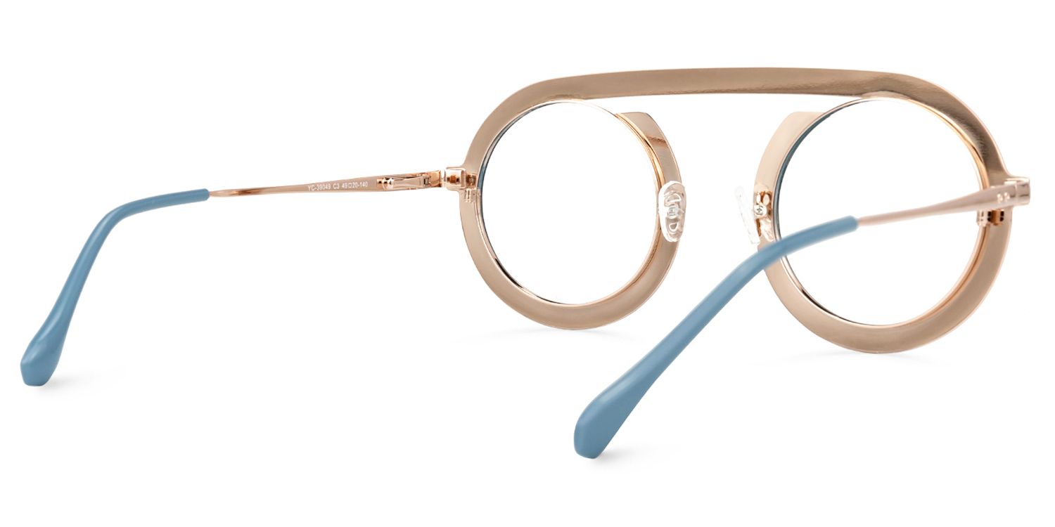 Florida Round Blue Glasses | ZEELOOL Canada3