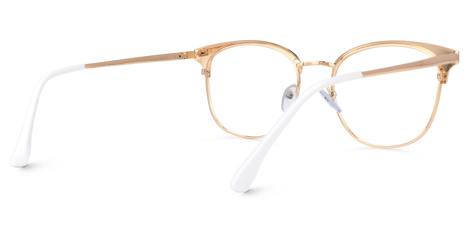 Larkins Round White Glasses | ZEELOOL Canada3