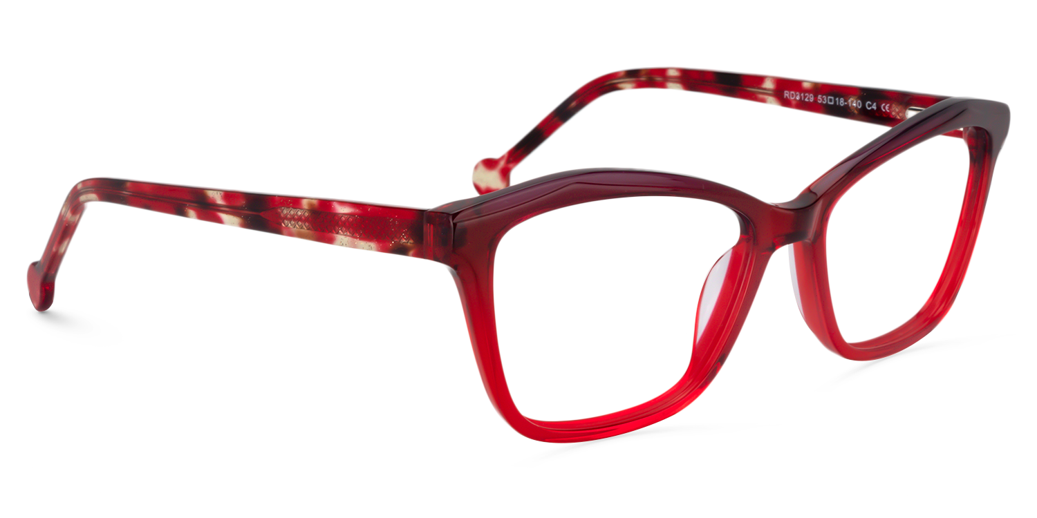 Rectangle Red Glasses | ZEELOOL Canada2