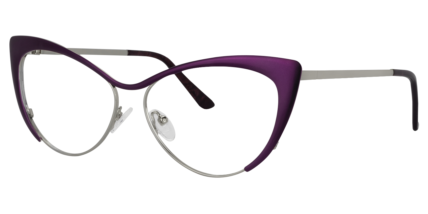Ellen Cateye Purple Eyeglasses with Wide Frame1
