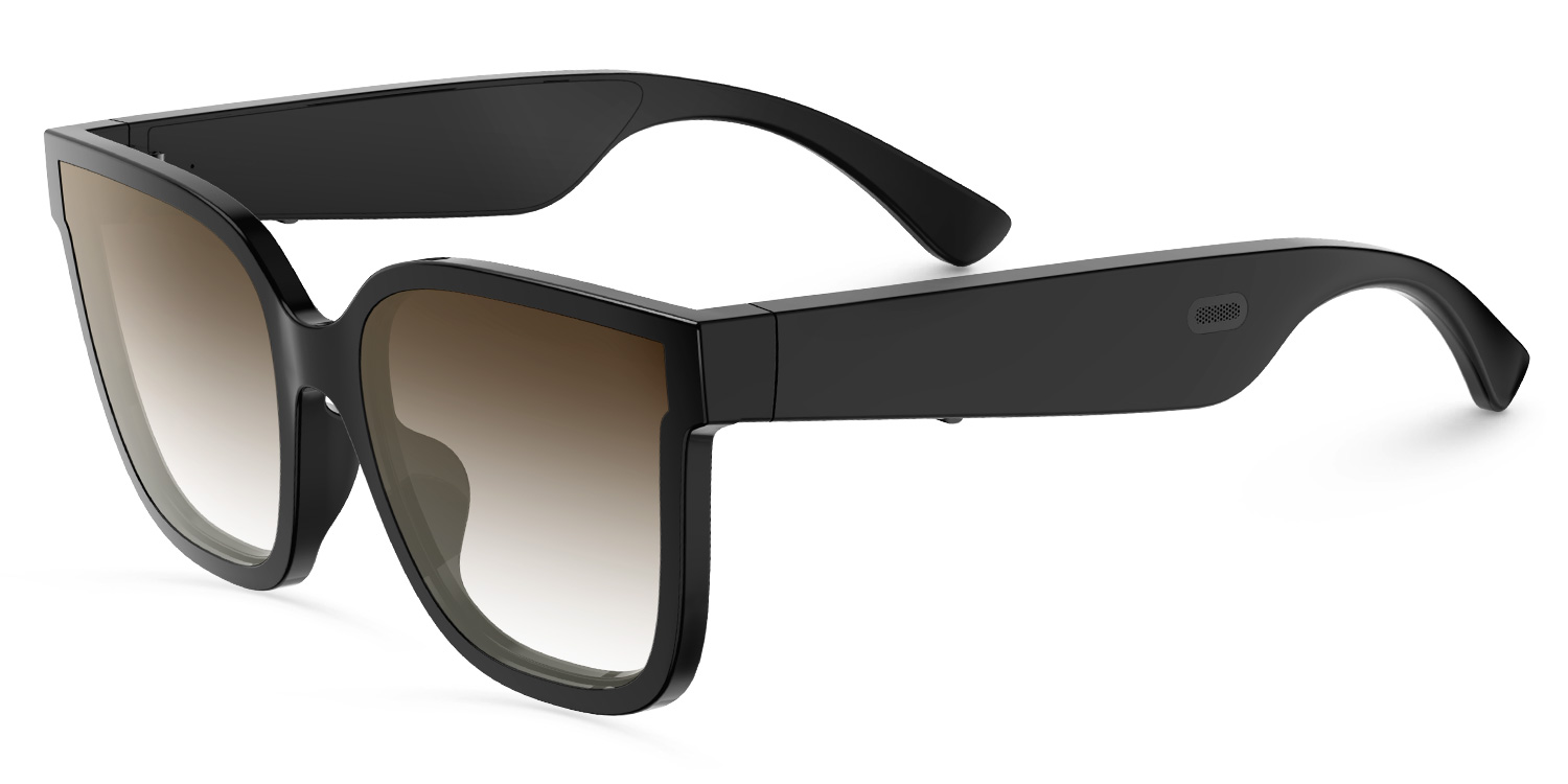 Boman Square Black Bluetooth Sunglasses1