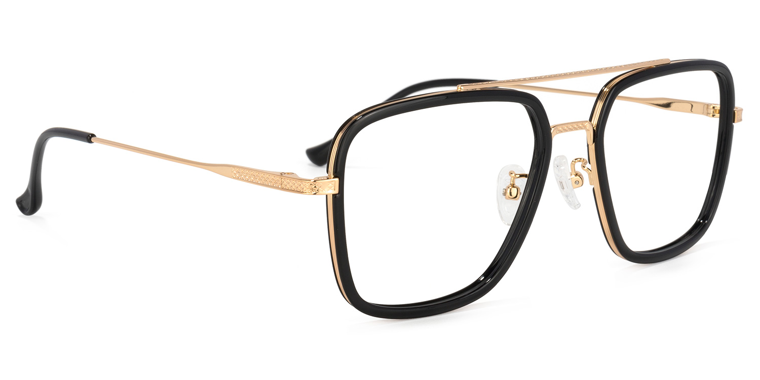Nayeli Aviator Black-Gold Glasses | ZEELOOL Canada2