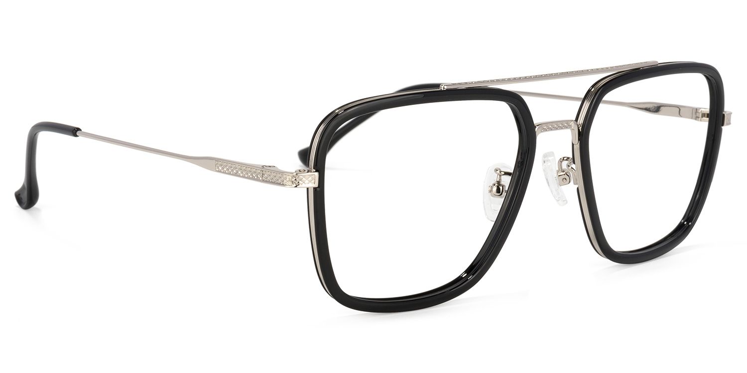 Nayeli Aviator Black-Silver Glasses | ZEELOOL Canada2