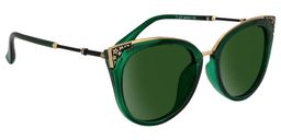 Dalton Cat Eye Dark Green Sunglasses2