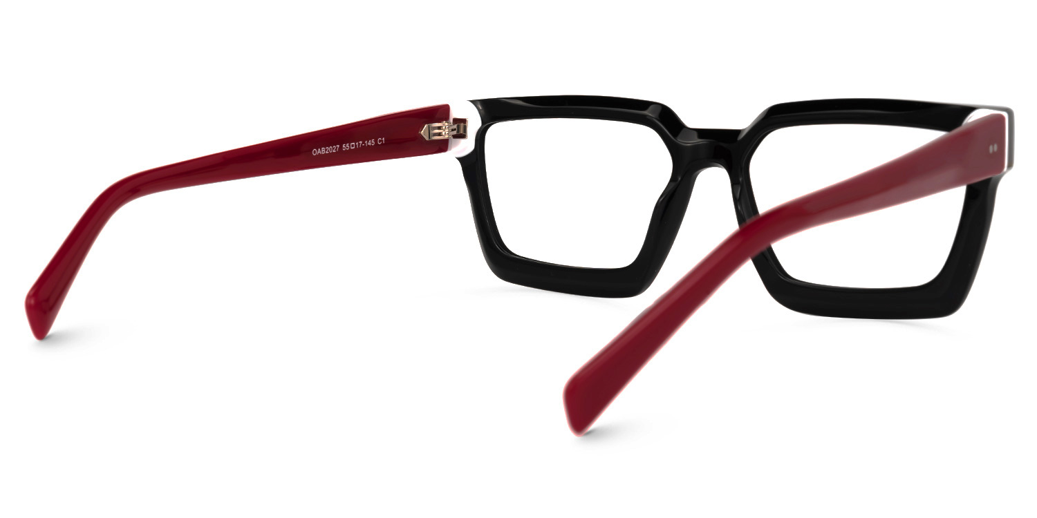 Bean Square Black Glasses | ZEELOOL Canada3