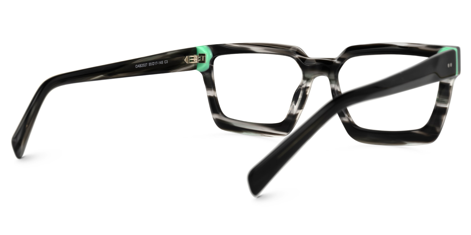 Bean Square Dark-Gray Glasses3