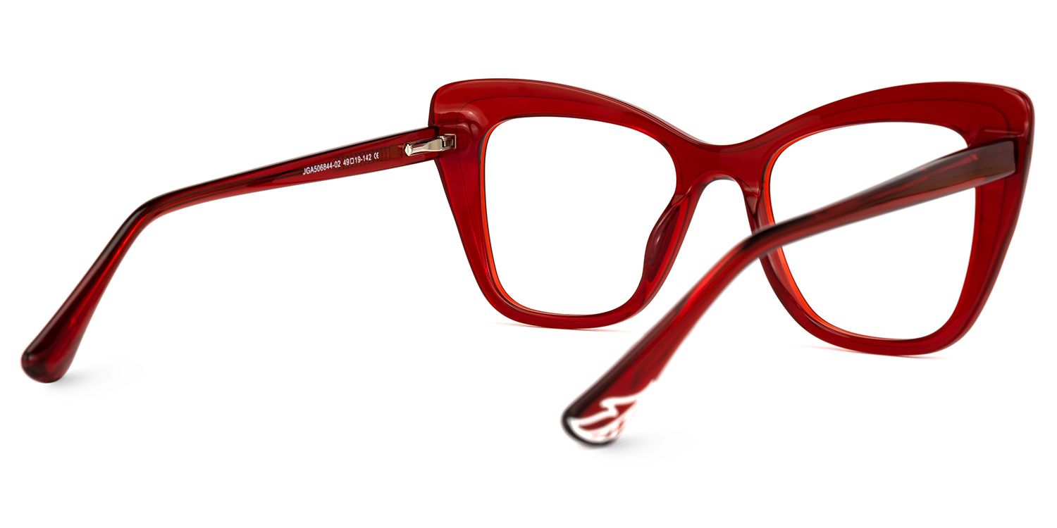 Youness Cateye Red Glasses | ZEELOOL Canada3