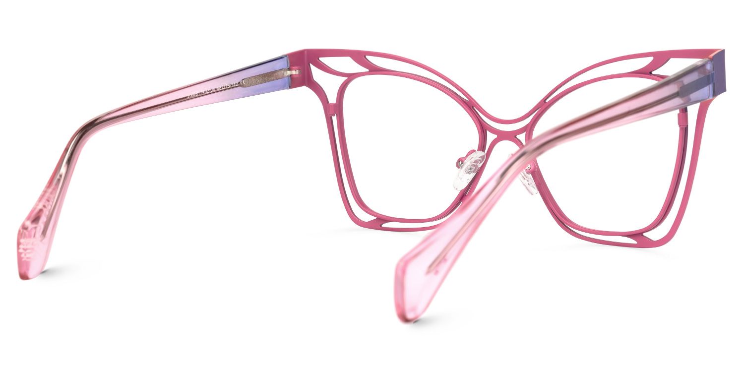 Cini Square Pink Glasses | ZEELOOL Canada3