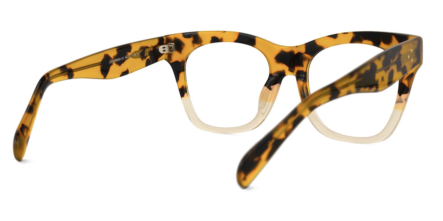 Tandy Rectangle Tortoise Two-Tone Eyeglasses | ZEELOOL Canada3
