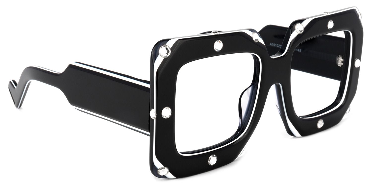 Yuri Square Black Glasses | ZEELOOL Canada2