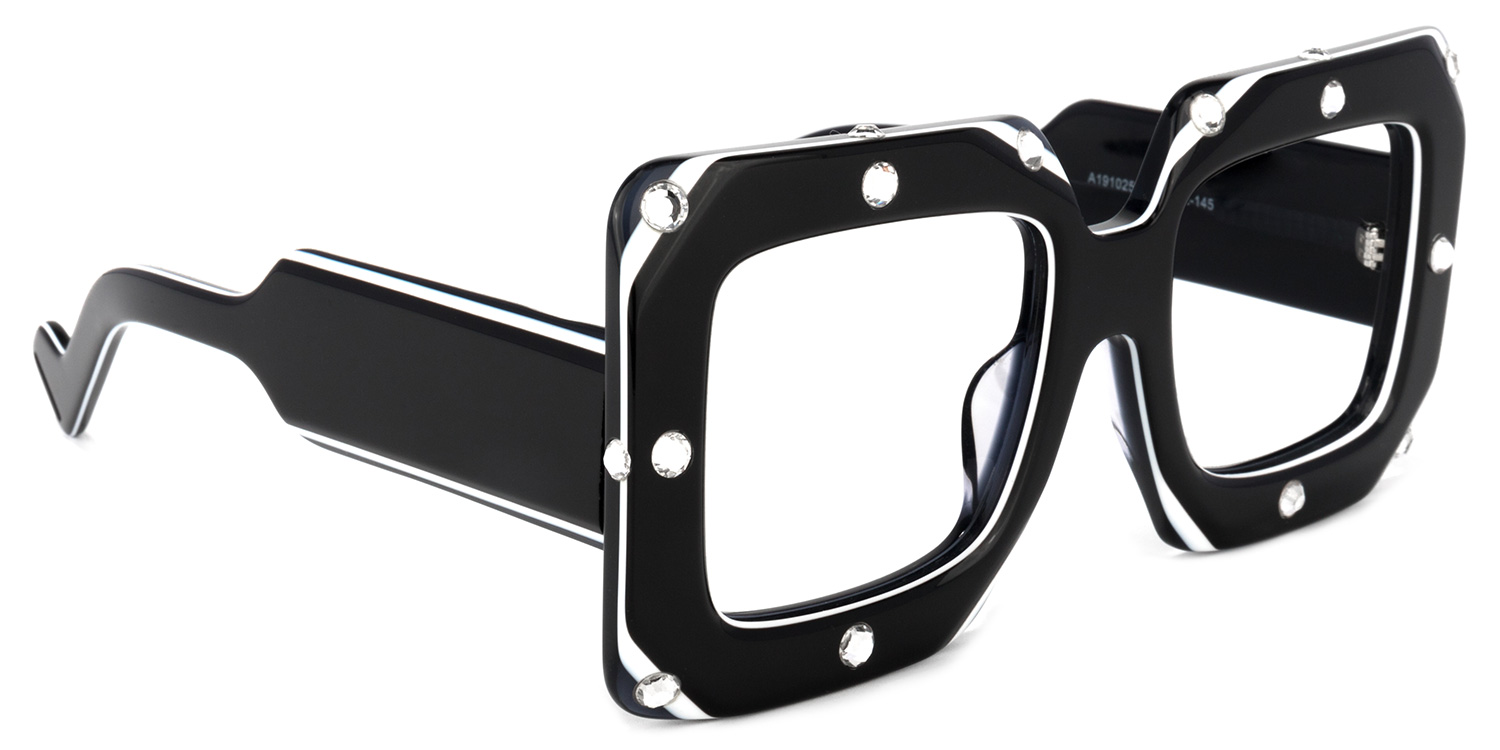 Yuri Square Black Glasses | ZEELOOL Canada2