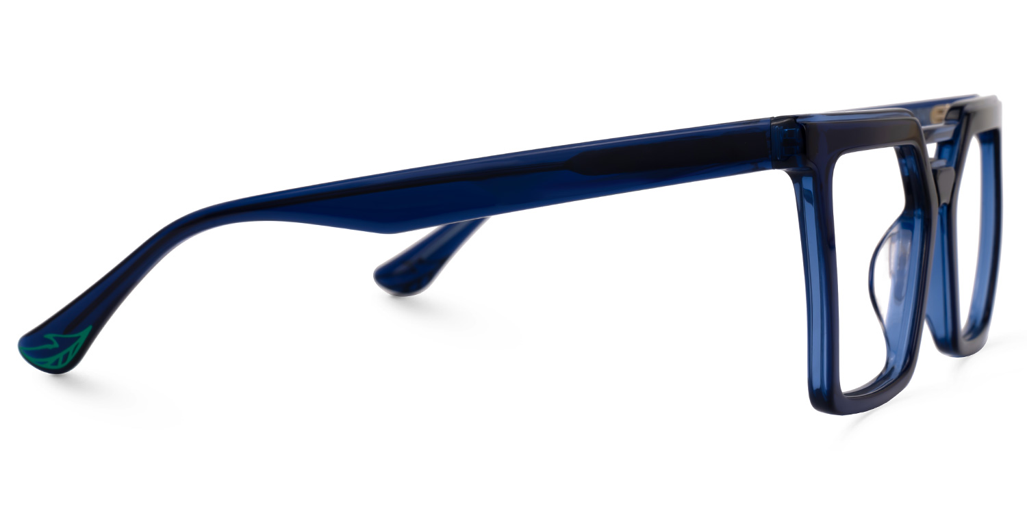 Demar Square Blue Glasses | ZEELOOL Canada2