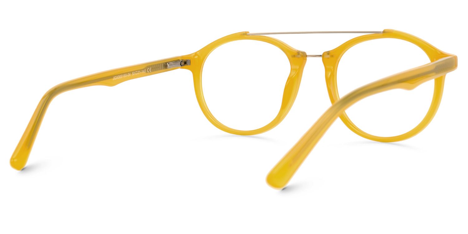 Lee Round Yellow Glasses | ZEELOOL Canada3
