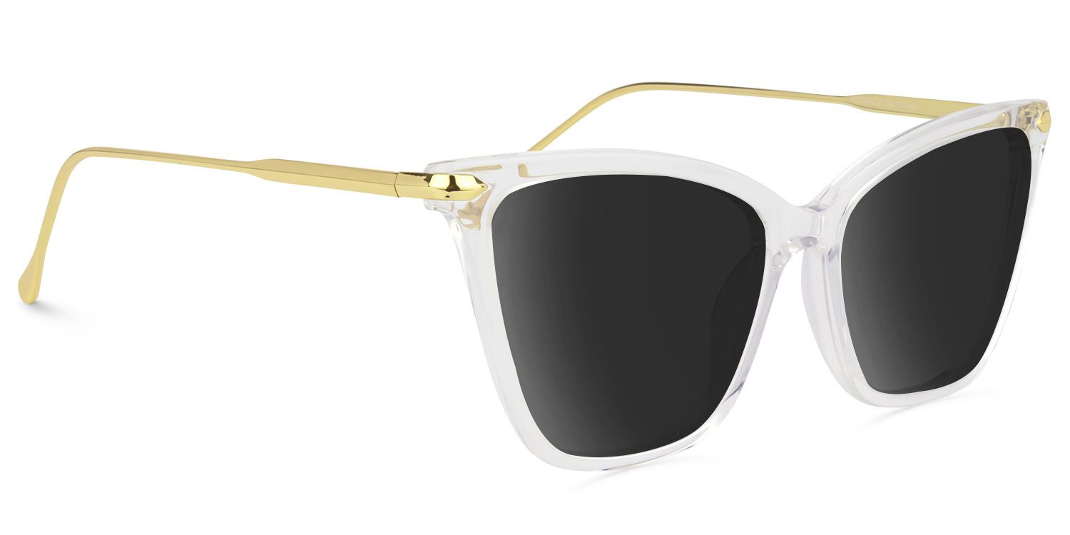Hilary Butterfly Clear Full Rim Sunglasses | ZEELOOL CA2