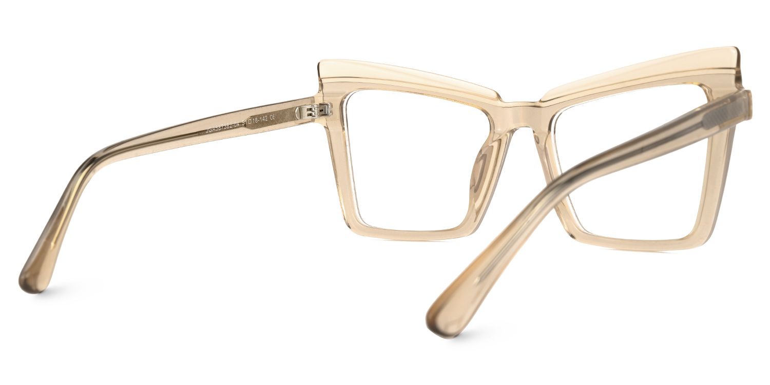 Conie Cateye Beige Glasses | ZEELOOL Canada3