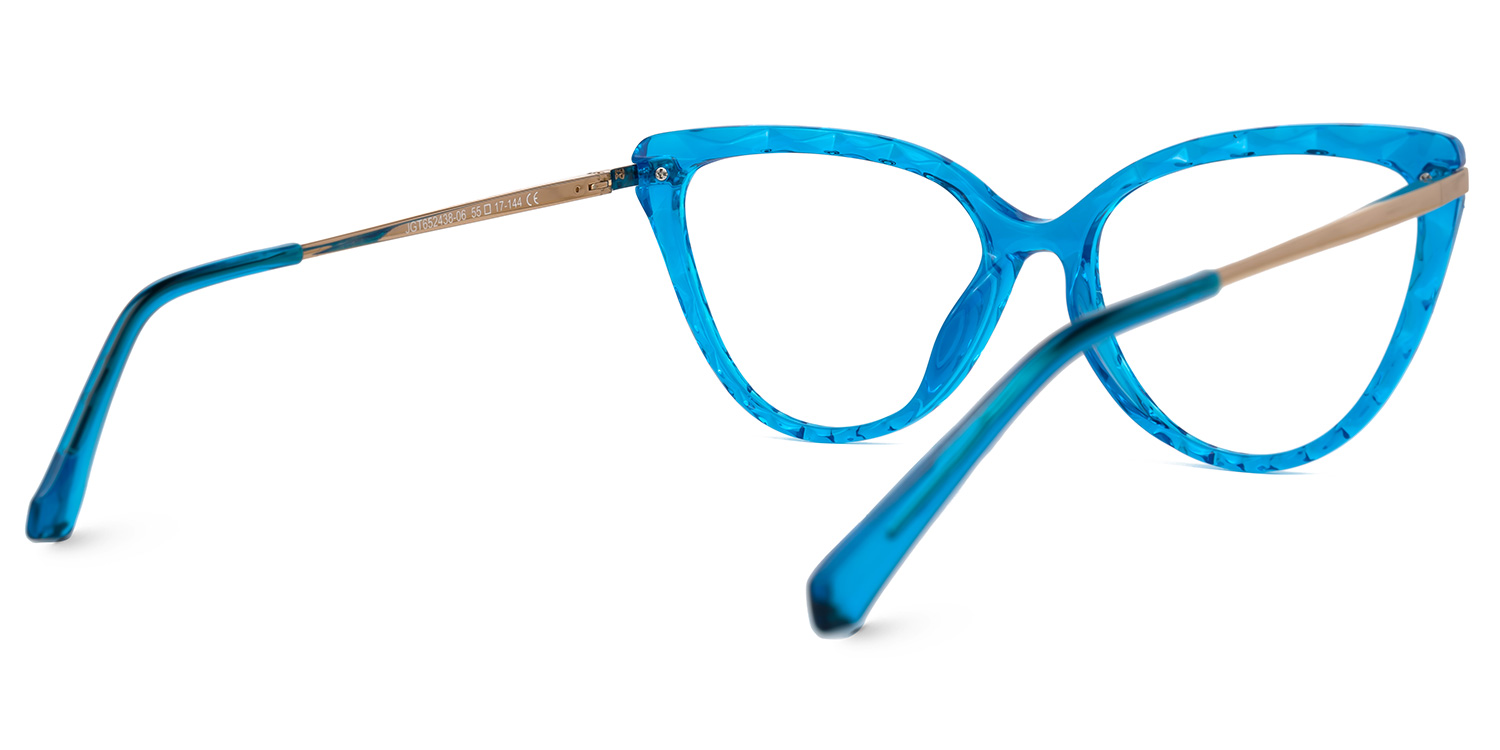 Lucas Cateye Blue Glasses | ZEELOOL Canada3