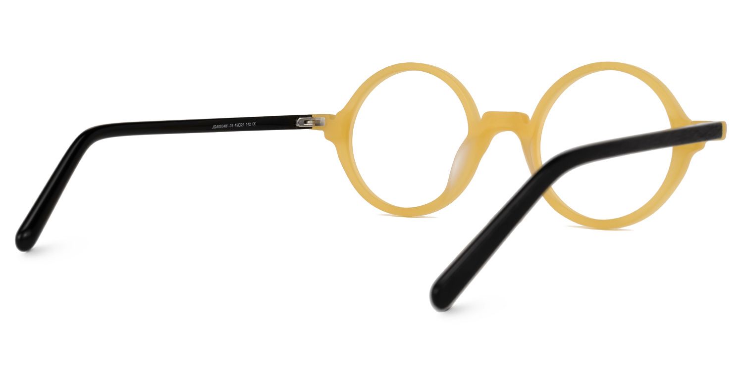 Otto Round Yellow Glasses | ZEELOOL Canada3