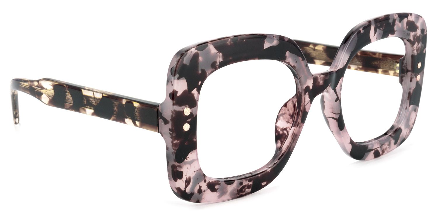 Eloise Square Pink-Tortoise Glasses | ZEELOOL Canada1
