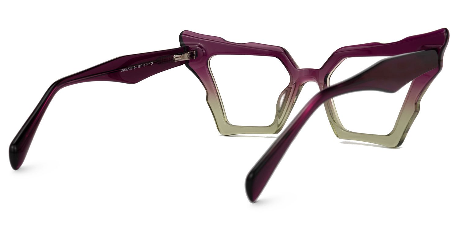 Jeralys Cateye Purple-Green Glasses | ZEELOOL Canada3