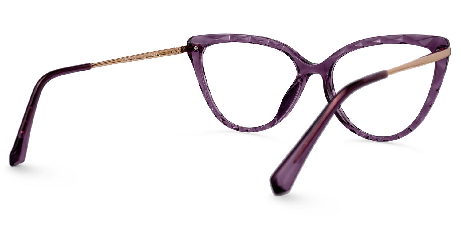 Lucas Cateye Purple Glasses | ZEELOOL Canada3