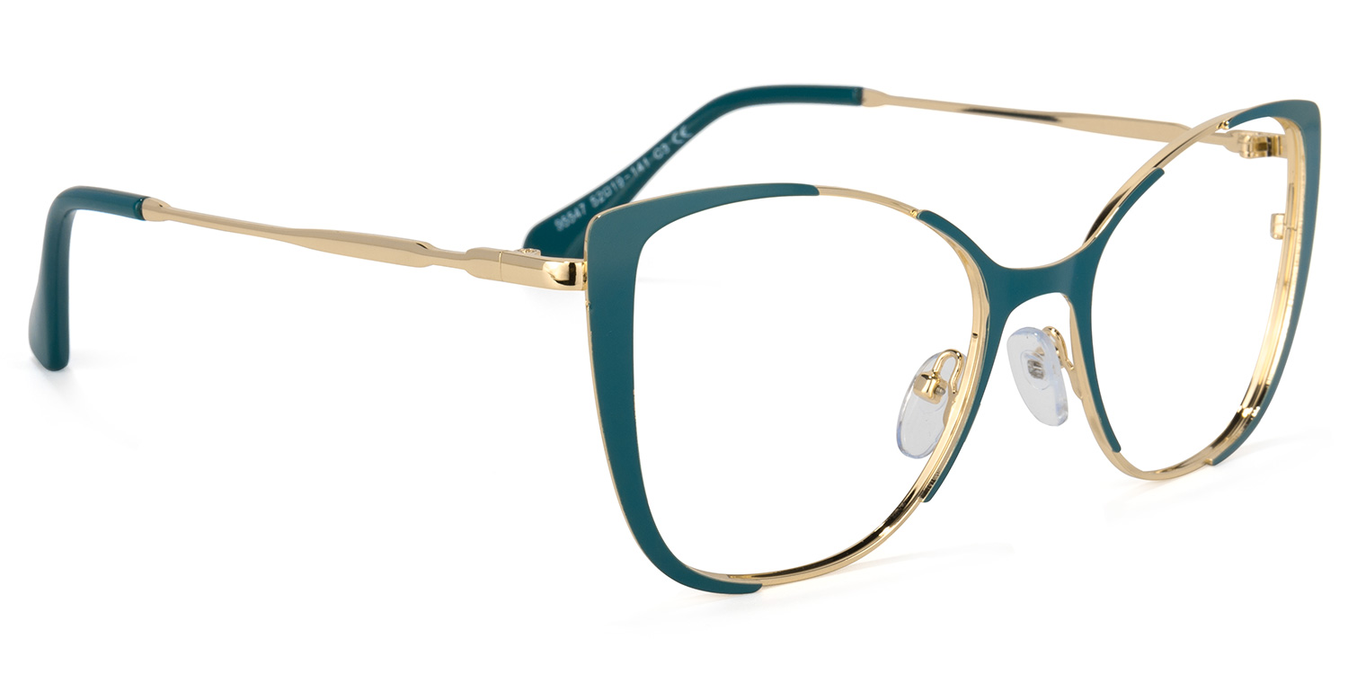 Odalis Cateye Peacock-Green Glasses | ZEELOOL Canada2