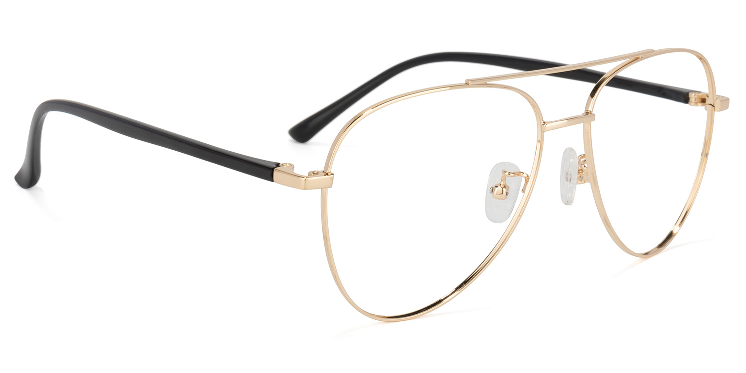 Paige Aviator Gold Glasses2