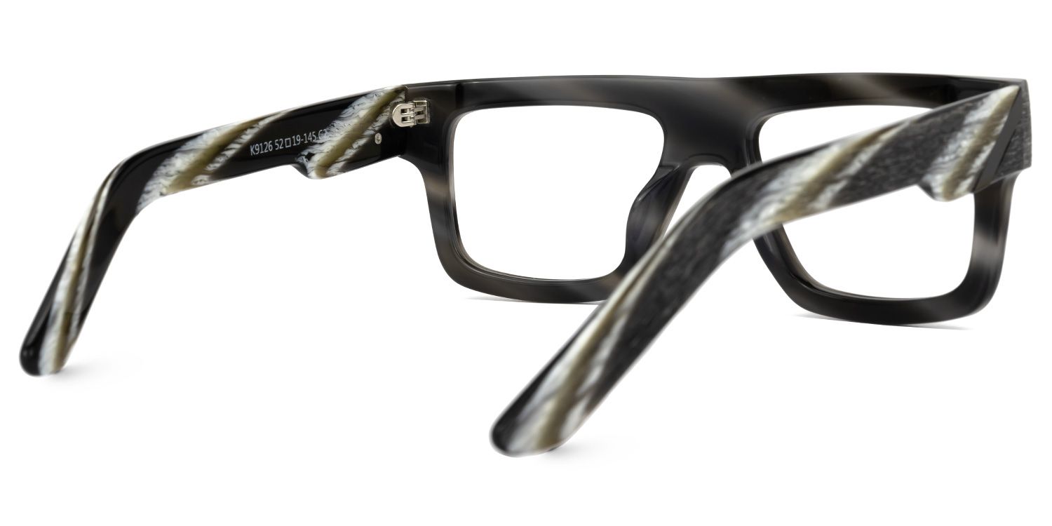 Tavasha Rectangle Gray Glasses | ZEELOOL Canada3