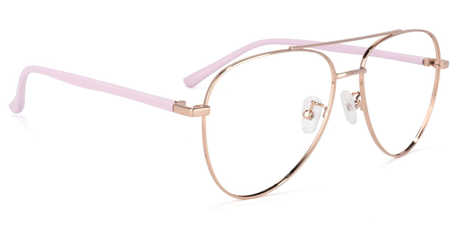 Paige Aviator Rose-Gold Glasses | ZEELOOL Canada2