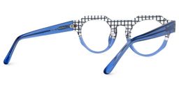 Karla Geometric Blue Glasses3