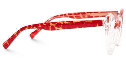 Minns Cateye Red-Clear Glasses2