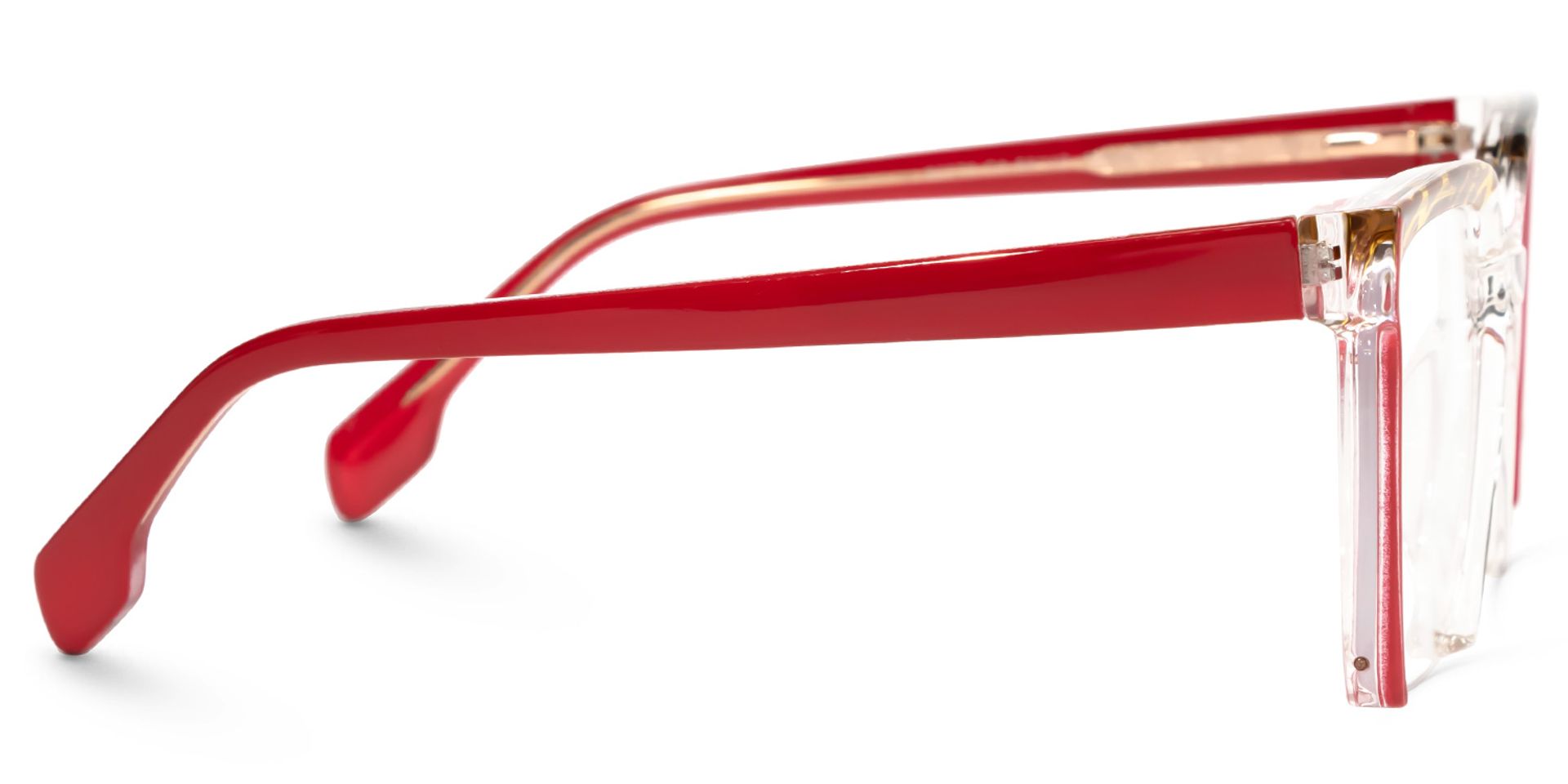 Misty Square Red Glasses | ZEELOOL Canada2