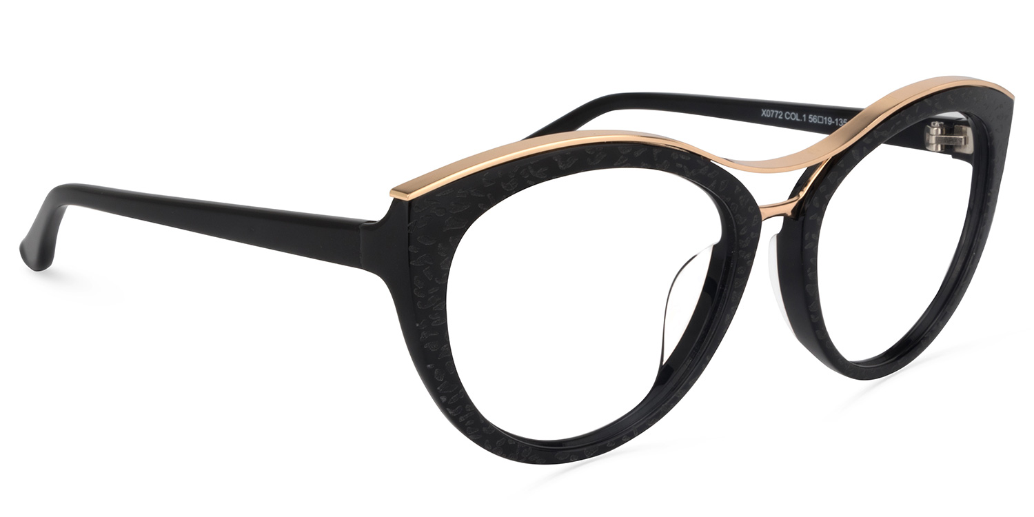 Carol Cateye Black Frame Glasses | ZEELOOL Canada2
