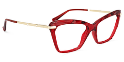Juliet Red Rectangle Glasses2