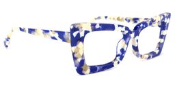 Newell Rectangle Blue-Floral Glasses2