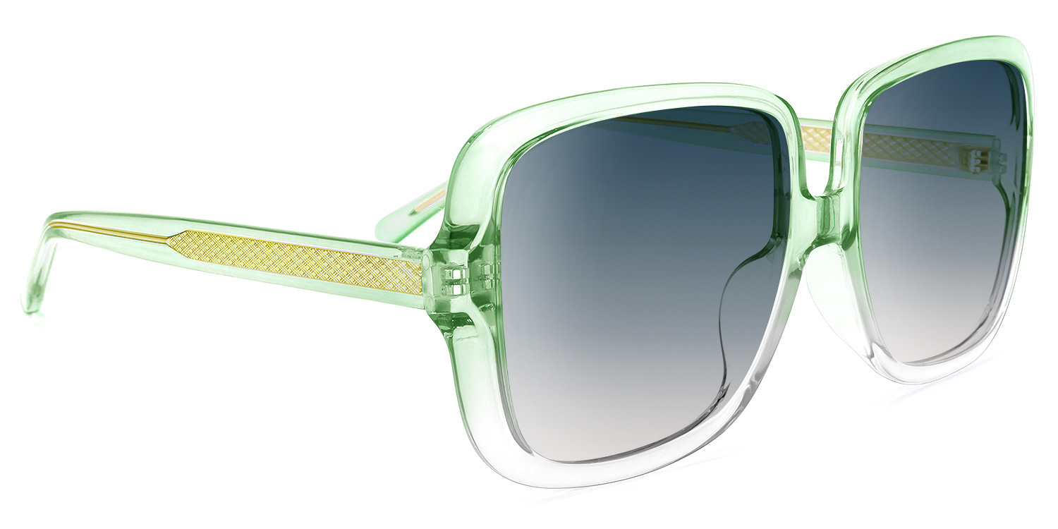 Raymond Square Green Sunglasses2
