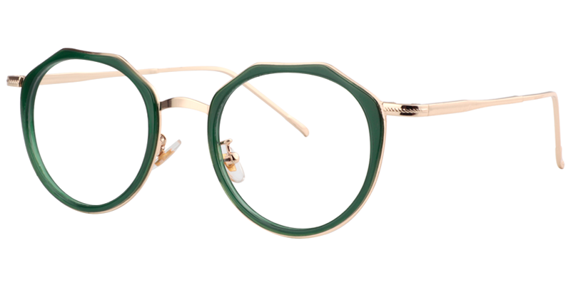 Geometric Green Glasses | ZEELOOL Canada2