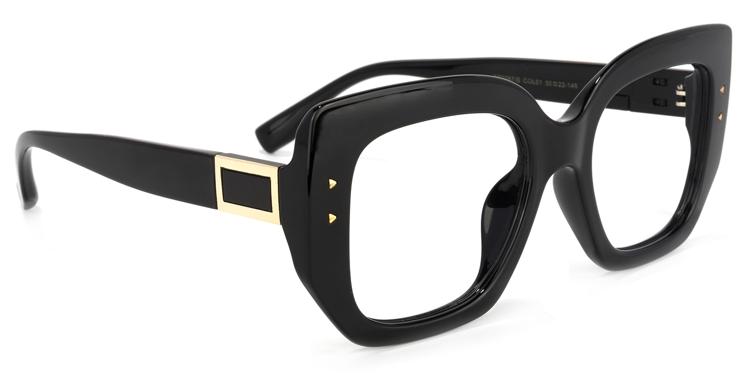 Sienna Square Black Glasses | ZEELOOL Canada2