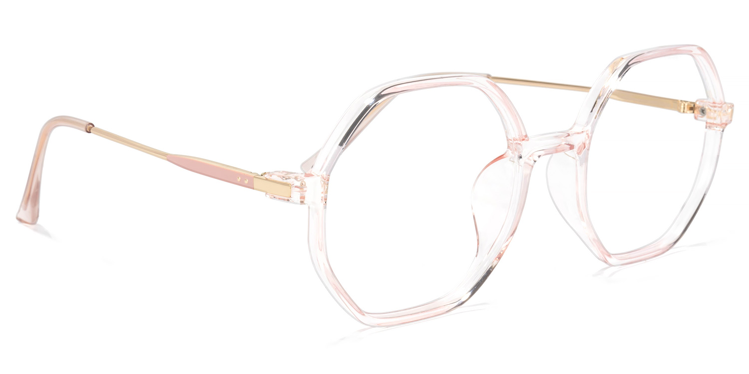 Tanner Geometric Pink Glasses | ZEELOOL Canada2