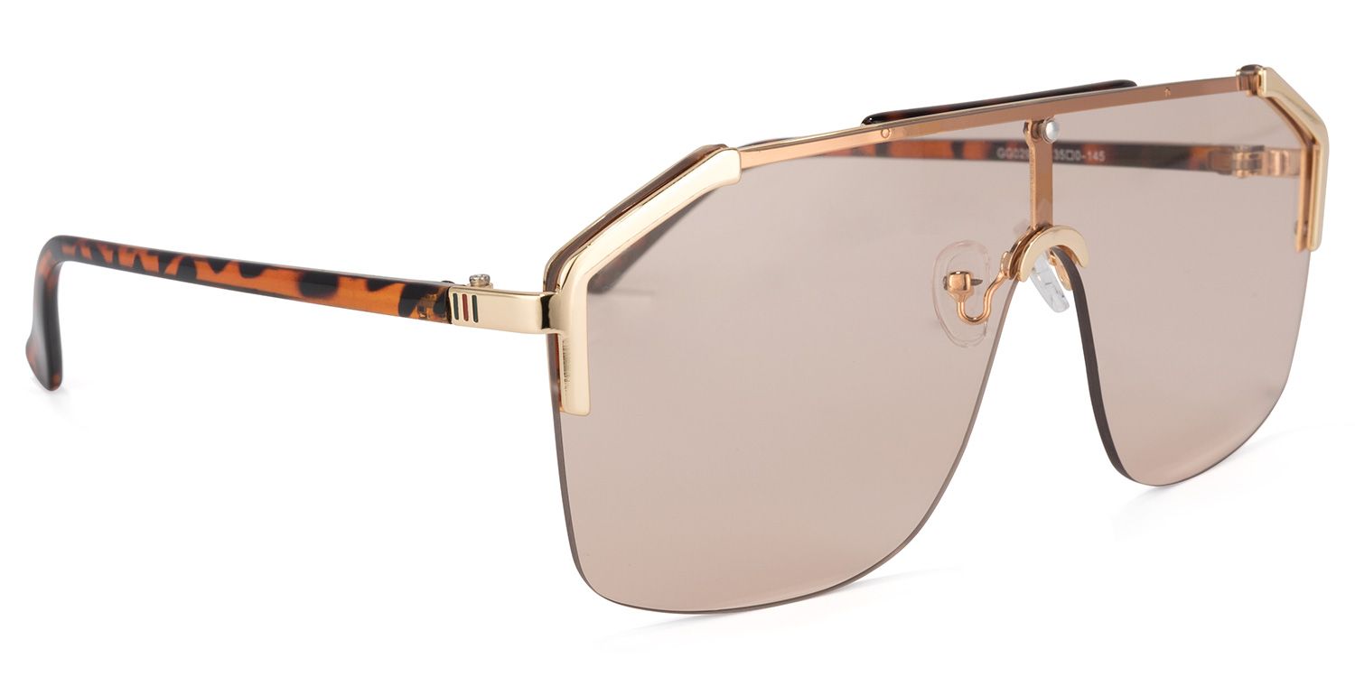 Titus Geometric Beige Sunglasses | ZEELOOL Canada2